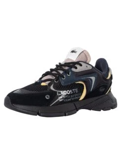 Lacoste L003 Neo 123 1 SMA Trainers - Black/Navy -Standout Fashion Shop 47127j