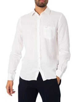 Lois Jeans Lucas Linen Shirt - White