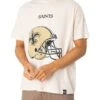 Recovered NFL Saints Helmet Relaxed T-Shirt - Ecru