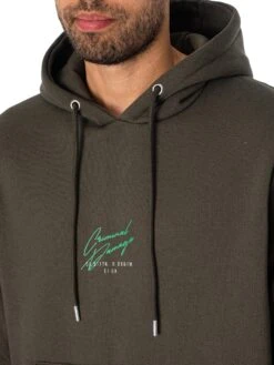 Criminal Damage Burn Money Graphic Pullover Hoodie - Forest Night -Standout Fashion Shop 47310d