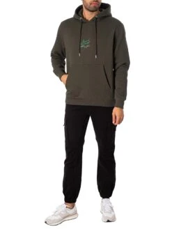 Criminal Damage Burn Money Graphic Pullover Hoodie - Forest Night -Standout Fashion Shop 47310f