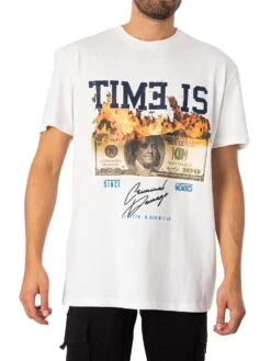 Criminal Damage Burn Money T-Shirt - Off White
