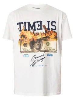 Criminal Damage Burn Money T-Shirt - Off White -Standout Fashion Shop 47311e