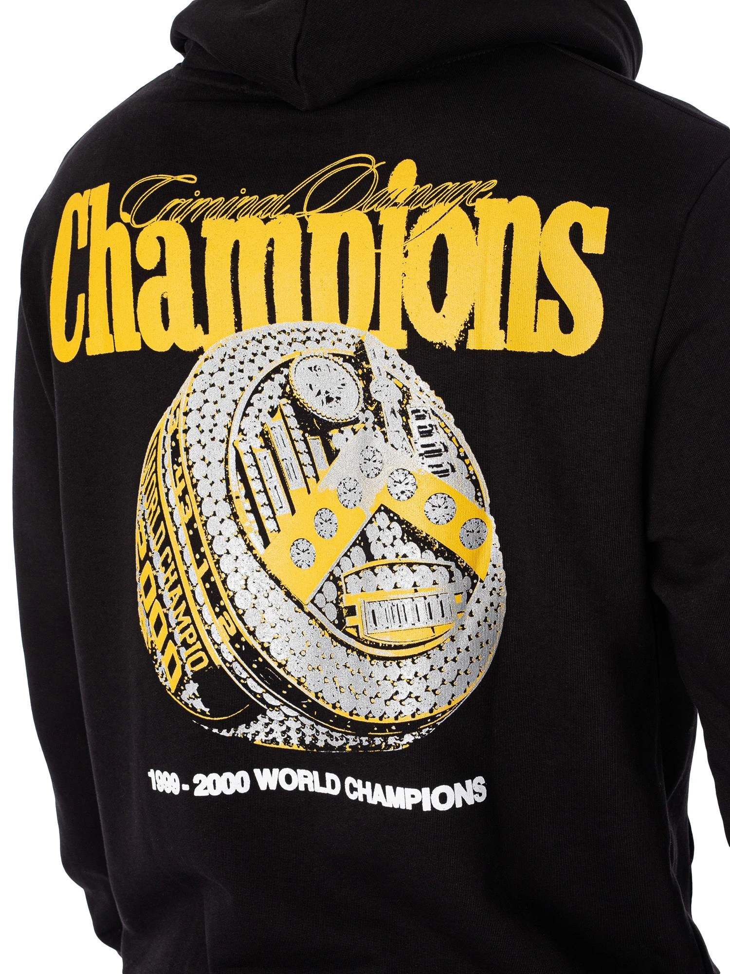Criminal Damage World Champion Graphic Pullover Hoodie - Black 5 Criminal Damage World Champion Graphic Pullover Hoodie - Black - Image 5