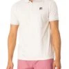 Fila Classic Vintage Striped Polo Shirt - Egret/Nimbus Cloud