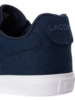 Lacoste Lerond Pro BL 123 1 CMA Canvas Trainers - Navy/White -Standout Fashion Shop 47409i