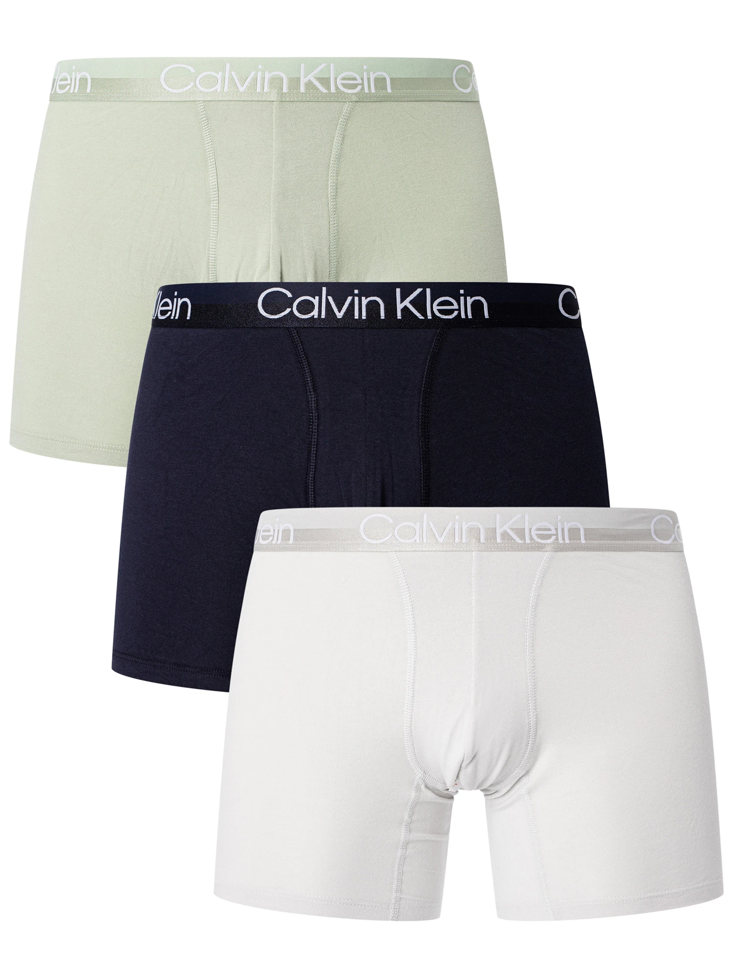 Calvin Klein 3 Pack Modern Structure Boxer Briefs - Galaxy Grey/Night Sky/Frosted Green 1 Calvin Klein 3 Pack Modern Structure Boxer Briefs - Galaxy Grey/Night Sky/Frosted Green
