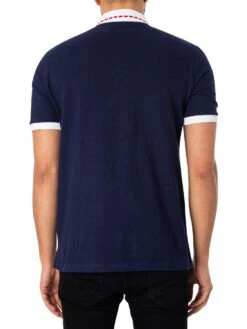 Fila Graphic Dyed Rib Polo Shirt - Navy/White/Red 7 Fila Graphic Dyed Rib Polo Shirt - Navy/White/Red -Standout Fashion Shop 47454c