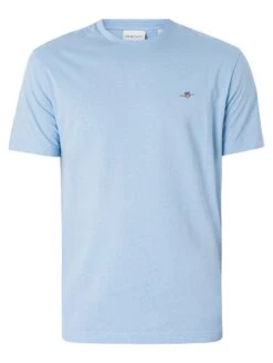 GANT Regular Shield T-Shirt - Capri Blue -Standout Fashion Shop 47466e