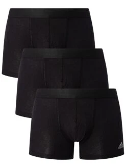 Adidas 3 Pack Active Flex Stripes Trunks - Black