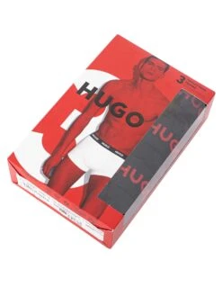HUGO 3 Pack Cotton Stretch Trunks - Black -Standout Fashion Shop 47602f