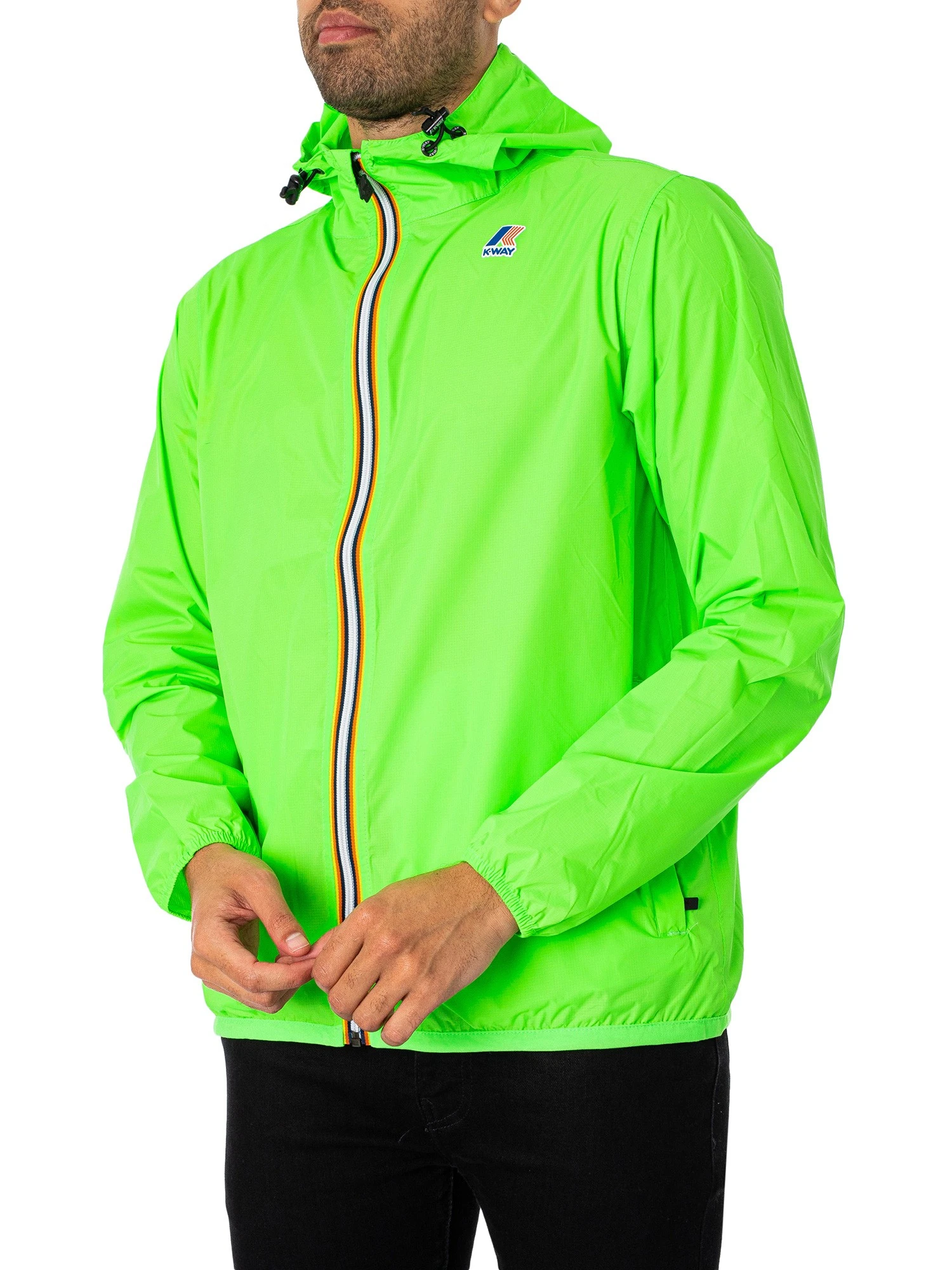 K-Way Le Vrai 3.0 Claude Jacket - Green Fluo 2 K-Way Le Vrai 3.0 Claude Jacket - Green Fluo - Image 2