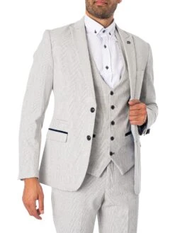 Marc Darcy Bromley Check Blazer - Stone