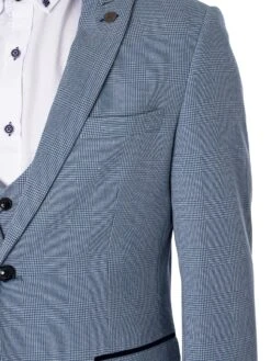 Marc Darcy Bromley Check Blazer - Sky -Standout Fashion Shop 47648d