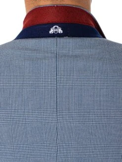 Marc Darcy Bromley Check Blazer - Sky -Standout Fashion Shop 47648g