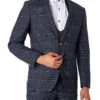 Marc Darcy Jenson Check Blazer - Marine