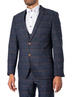 Marc Darcy Jenson Check Blazer - Marine 14 Marc Darcy Jenson Check Blazer - Marine -Standout Fashion Shop 47656e