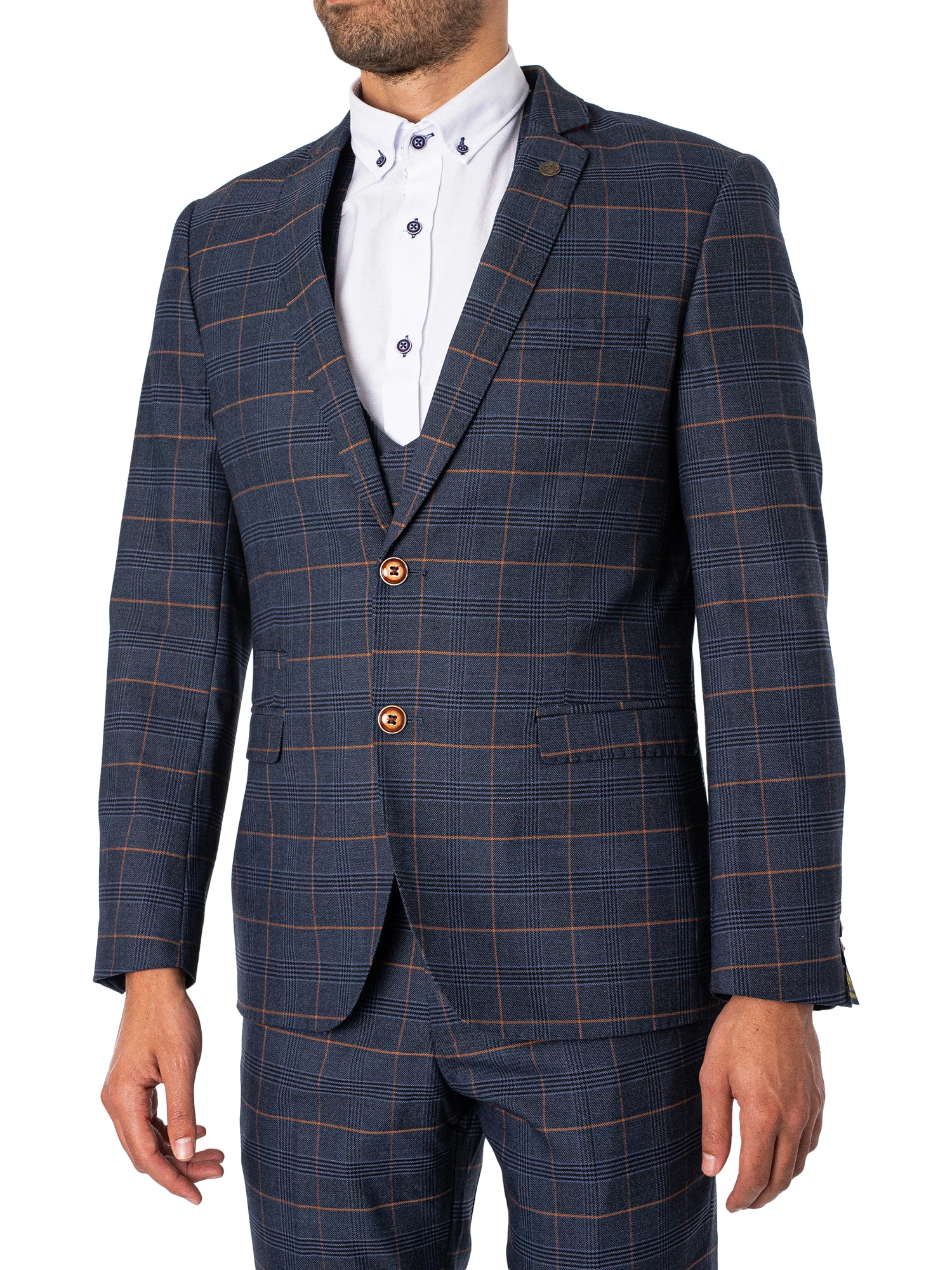 Marc Darcy Jenson Check Blazer - Marine 5 Marc Darcy Jenson Check Blazer - Marine - Image 5