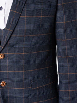 Marc Darcy Jenson Check Blazer - Marine 18 Marc Darcy Jenson Check Blazer - Marine -Standout Fashion Shop 47656i