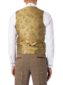 Marc Darcy Ted Tweed Check Waistcoat - Tan 11 Marc Darcy Ted Tweed Check Waistcoat - Tan -Standout Fashion Shop 47665c