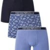 Emporio Armani 3 Pack Boxer Briefs - Oxford/Indigo/Marine