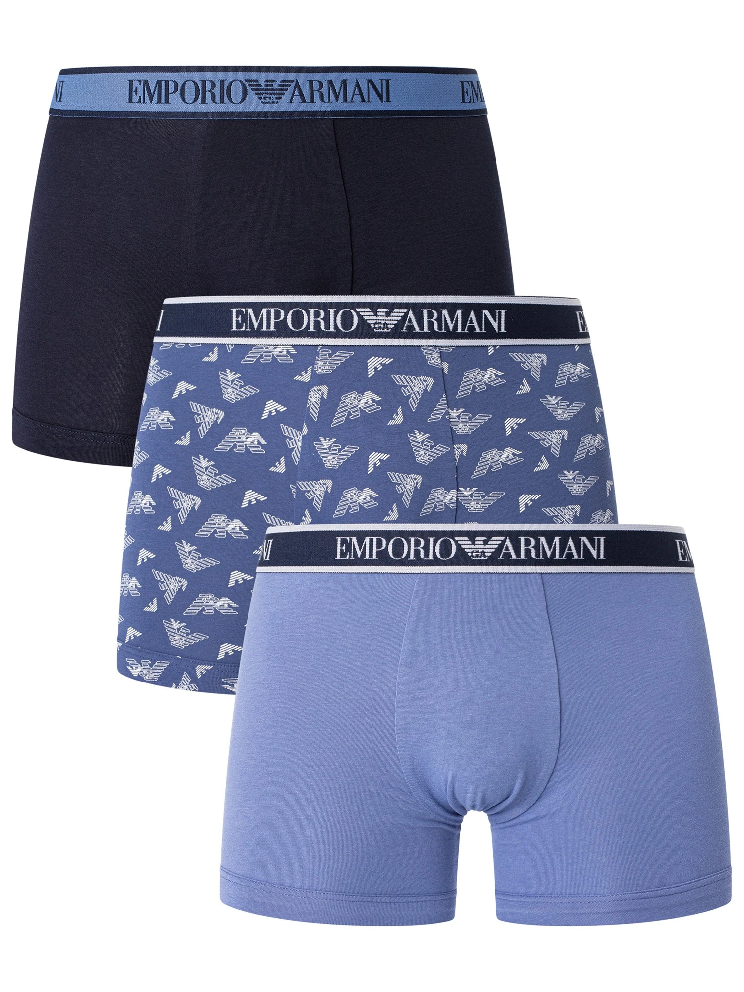 Emporio Armani 3 Pack Boxer Briefs - Oxford/Indigo/Marine 1 Emporio Armani 3 Pack Boxer Briefs - Oxford/Indigo/Marine