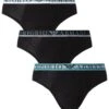 Emporio Armani 3 Pack Briefs - Black (Green/Black/White)