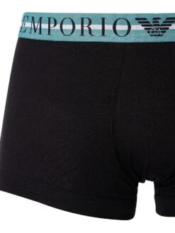 Emporio Armani 3 Pack Trunks - Black (Green/Black/White) -Standout Fashion Shop 47690c