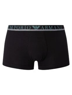 Emporio Armani 3 Pack Trunks - Black (Green/Black/White) -Standout Fashion Shop 47690e