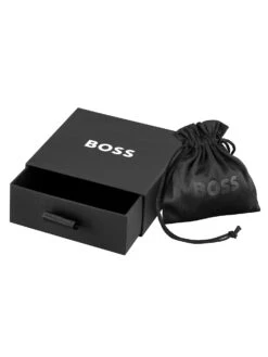 BOSS Braided Leather Bracelet - Black -Standout Fashion Shop 47725c