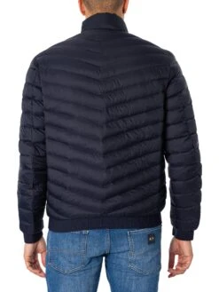 Armani Exchange Logo Down Jacket - Navy Melange/Grey -Standout Fashion Shop 47742c