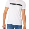 Armani Exchange Logo Stripe T-Shirt - White/Black