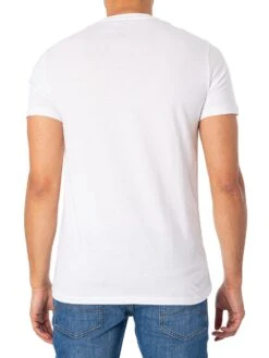 Armani Exchange Logo Stripe T-Shirt - White/Black -Standout Fashion Shop 47744c