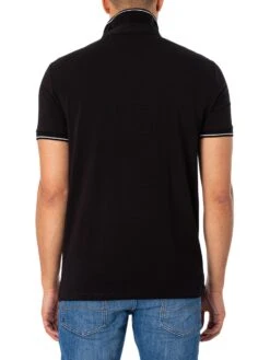 Armani Exchange Zip Logo Polo Shirt - Black -Standout Fashion Shop 47748c