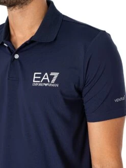 EA7 Ventus 7 Polo Shirt - Navy Blue -Standout Fashion Shop 47779d