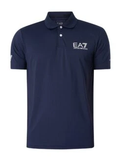 EA7 Ventus 7 Polo Shirt - Navy Blue -Standout Fashion Shop 47779g