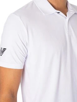 EA7 Ventus 7 Polo Shirt - White -Standout Fashion Shop 47780e