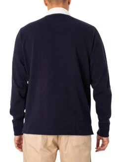 GANT Longsleeved Colourblock Rugger Polo Shirt - Evening Blue 7 GANT Longsleeved Colourblock Rugger Polo Shirt - Evening Blue -Standout Fashion Shop 47791c