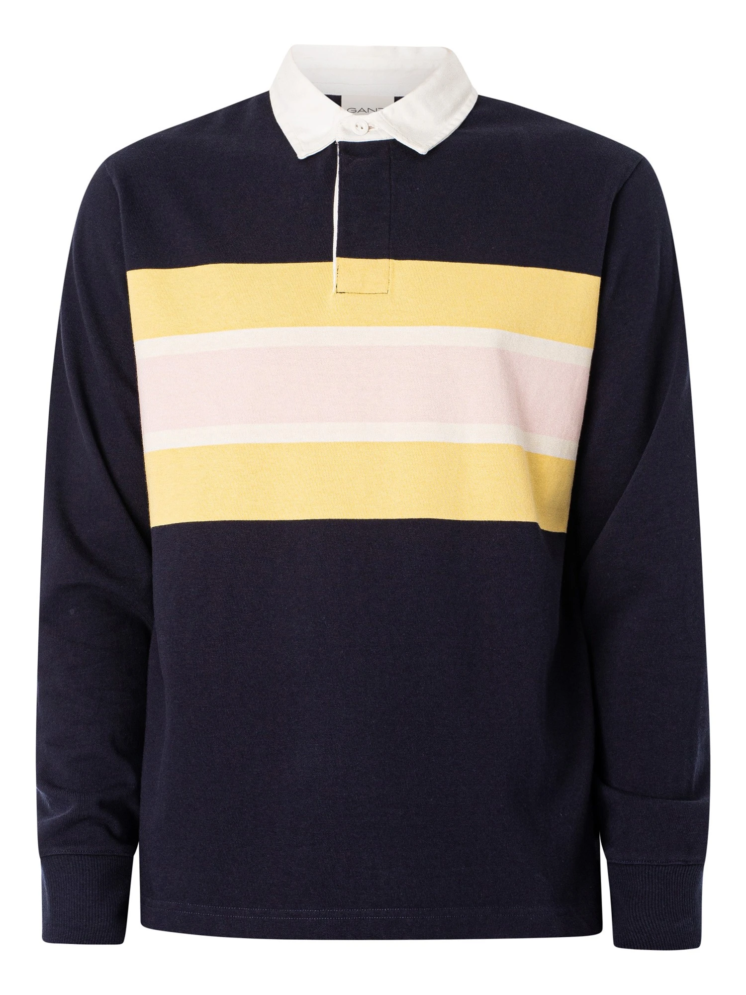 GANT Longsleeved Colourblock Rugger Polo Shirt - Evening Blue 5 GANT Longsleeved Colourblock Rugger Polo Shirt - Evening Blue - Image 5