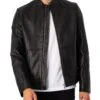 HUGO Lokis Leather Jacket - Black