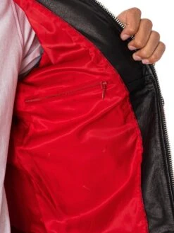 HUGO Lokis Leather Jacket - Black -Standout Fashion Shop 47806h