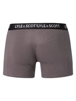 Lyle & Scott 3 Pack Ethan Trunks - Black/Granite Grey -Standout Fashion Shop 47813h