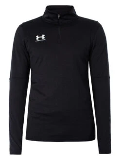 Under Armour Logo Track Mid Layer Top - Black/White -Standout Fashion Shop 47850h