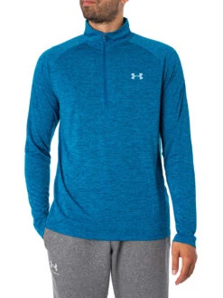 Under Armour Tech 1/2 Zip Long Sleeve Top - Blue