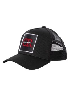 Christian Rose Logo Trucker Cap - Black/White/Red