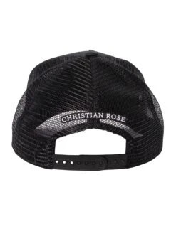 Christian Rose Logo Trucker Cap - Black/White/Red -Standout Fashion Shop 47894c