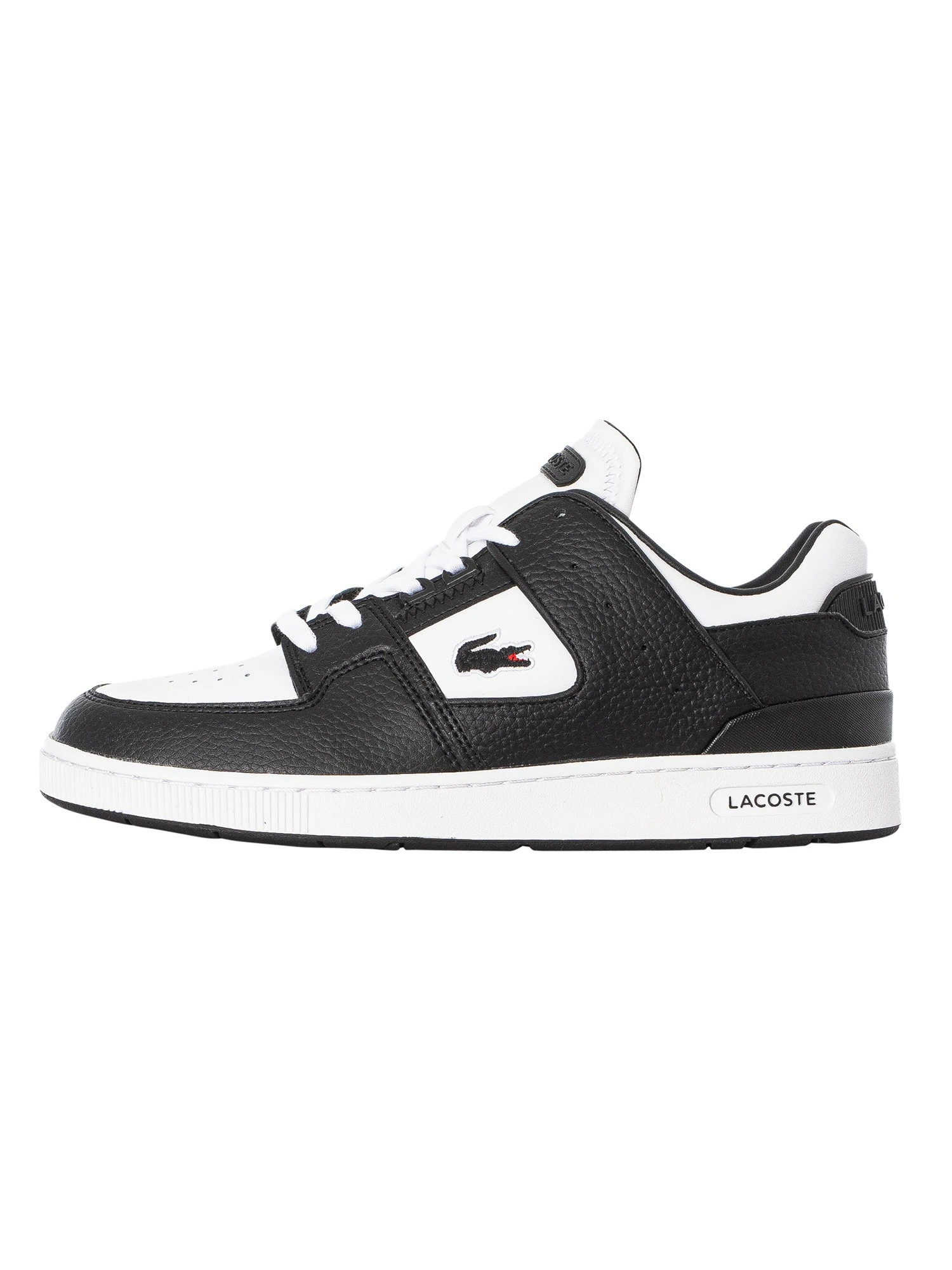 Lacoste Court Cage 223 3 SMA Leather Trainers - White/Black 2 Lacoste Court Cage 223 3 SMA Leather Trainers - White/Black - Image 2