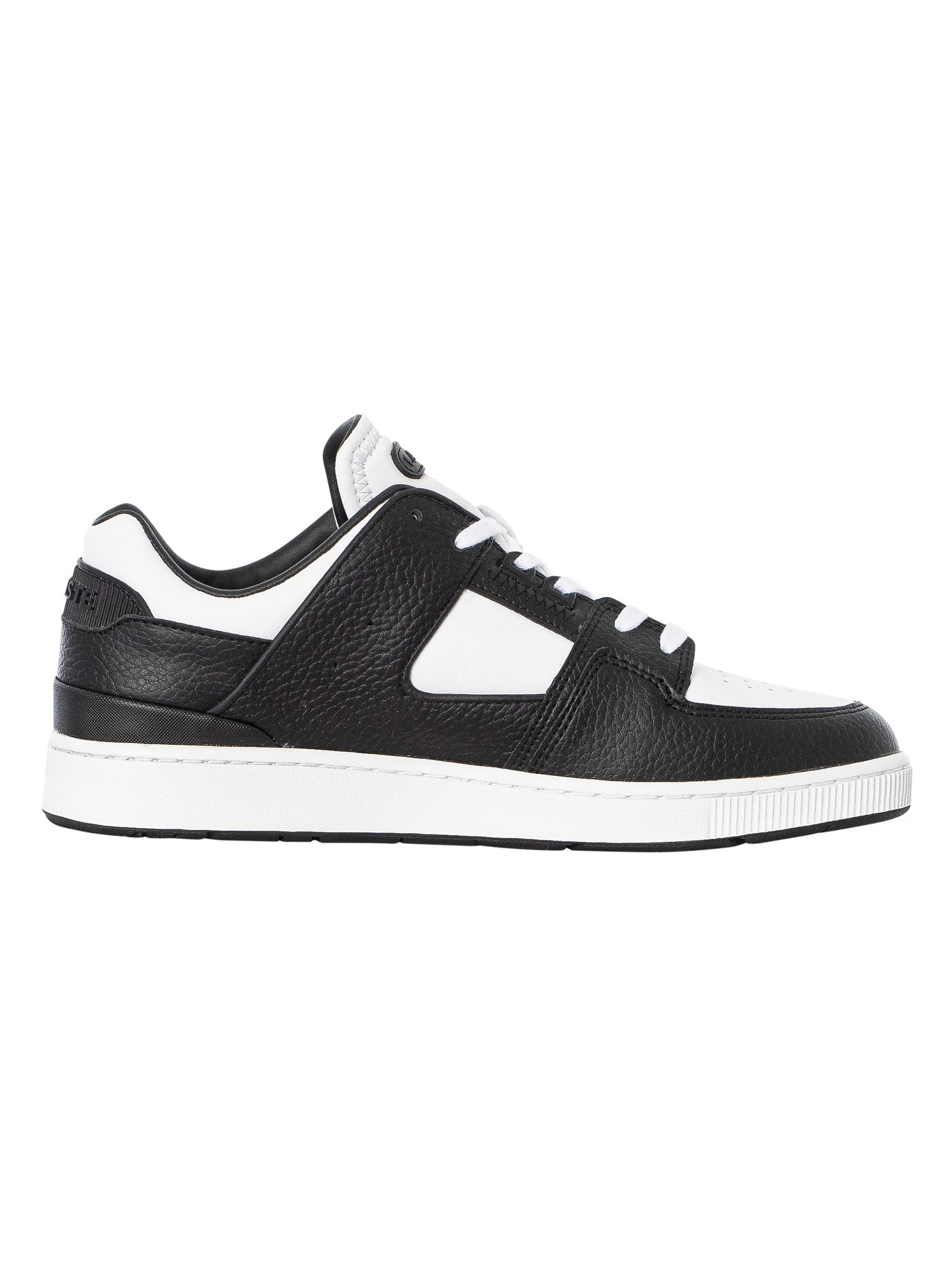 Lacoste Court Cage 223 3 SMA Leather Trainers - White/Black 3 Lacoste Court Cage 223 3 SMA Leather Trainers - White/Black - Image 3