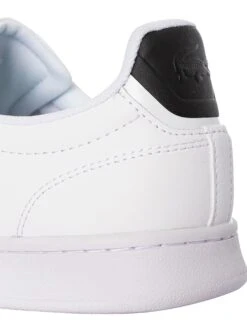 Lacoste Carnaby Pro 123 8 SMA Leather Trainers - White/Black -Standout Fashion Shop 47910i