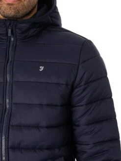 Farah Delano Wadded Jacket - True Navy -Standout Fashion Shop 47944d